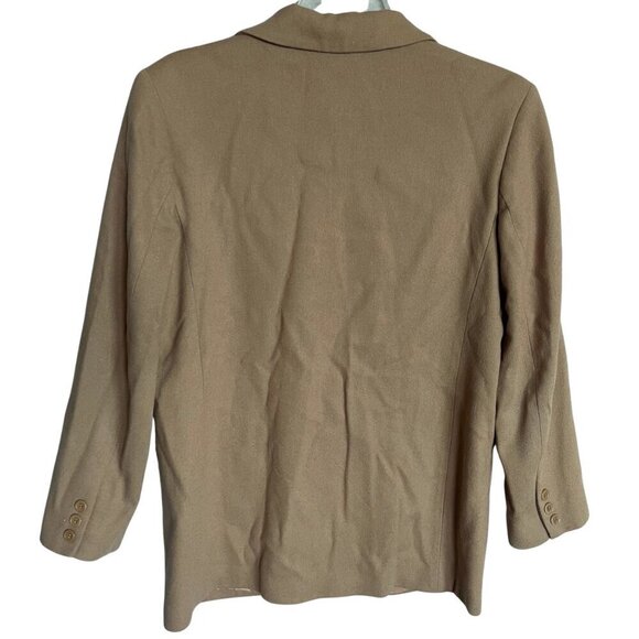 Kristen Blake Tan Merino Wool Suit Jacket Women's Size 8 - Picture 2 of 7